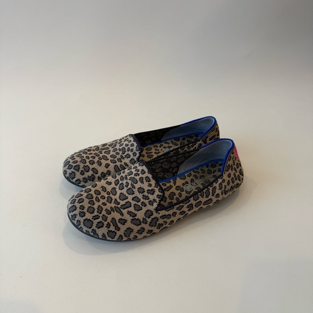 Rothy’s Leopard Print Kids Slip-On Shoes - Picture 1 of 4